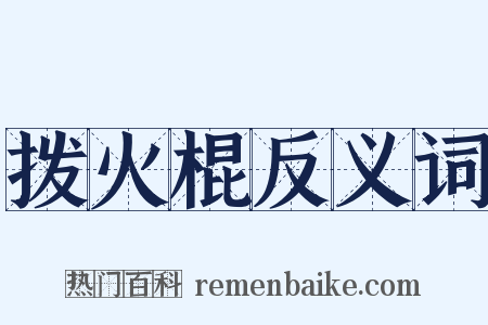 拨火棍反义词是什么意思的图片